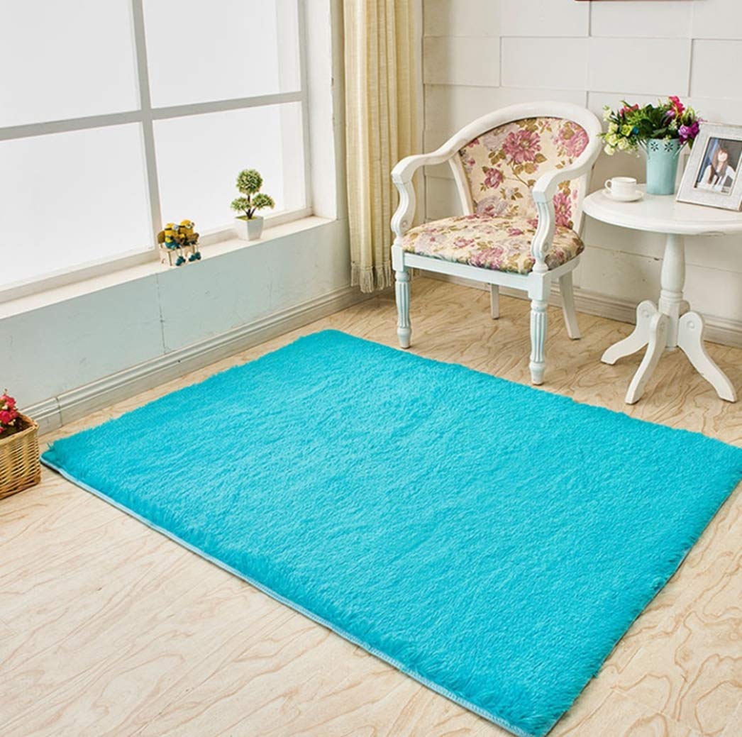 Amazon｜ラグ マット カーペット スカイブルー 約120 x 200 cm 1.5畳